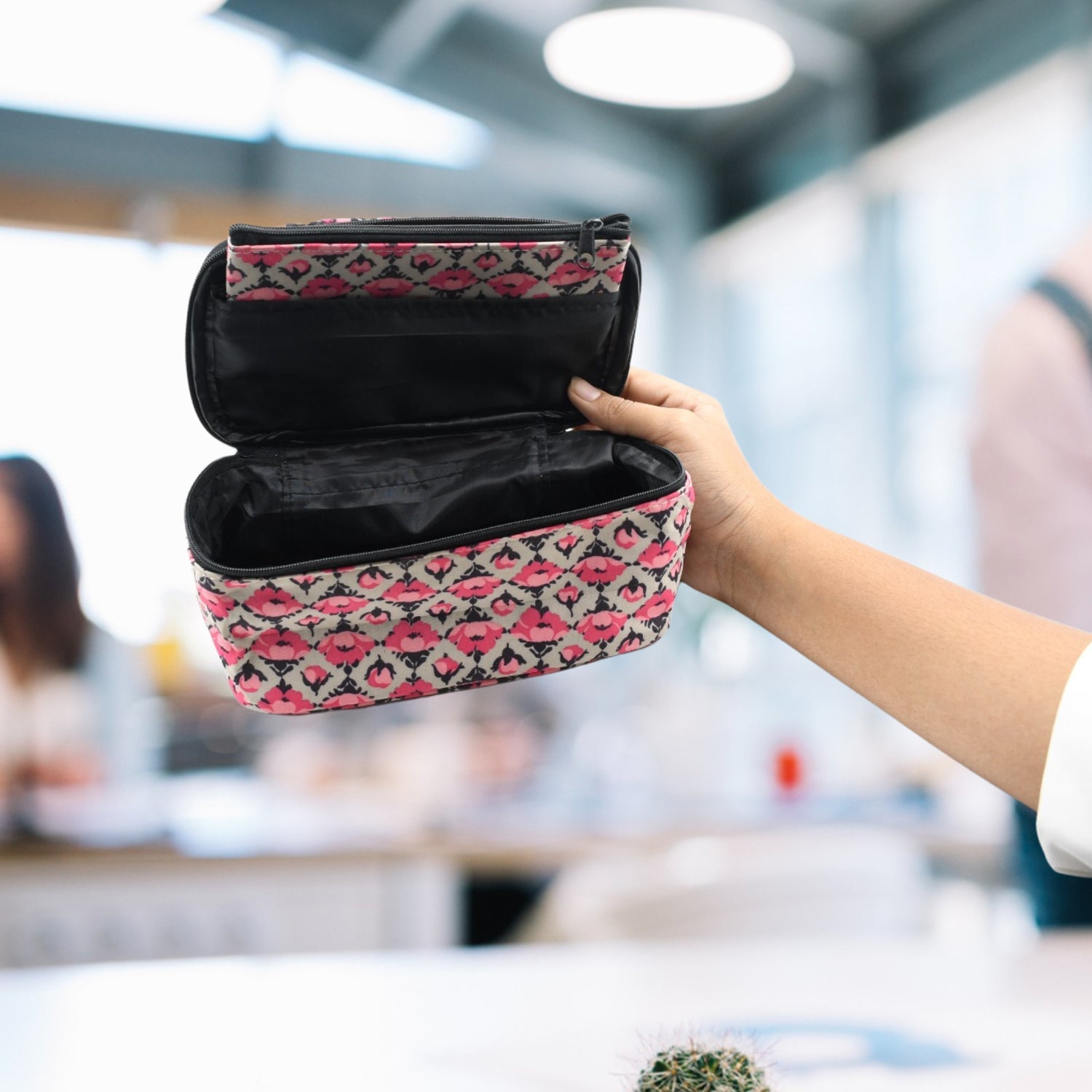 0642 Decor Travel Makeup Bag with Small pouch Portable Organizer Makeup Cosmetic Train Case Large Capacity for Cosmetics Makeup Brushes and Toiletry Jewelry for More Storage 0642 Decor Travel Makeup Bag with Small pouch Portable Organizer Makeup Cosmetic Train Case Large Capacity for Cosmetics Makeup Brushes and Toiletry Jewelry for More Storage